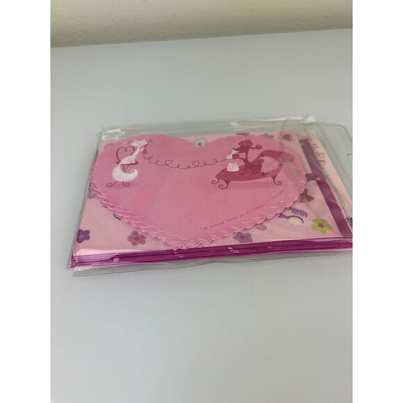 DaySpring Bella & Fifi Poodle & Cat Heart Stationary Valentine Set Scripture - Picture 3 of 11